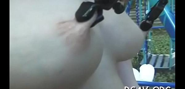  Giant tits on this chick get bounded taut and squeezed